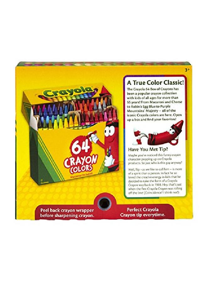 Crayola Crayons Crayon Box With Sharpener 64 Ct - Image 2