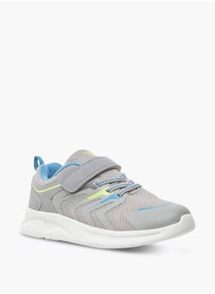Dash Panelled Sneakers with Hook and Loop Closure  - Image 1