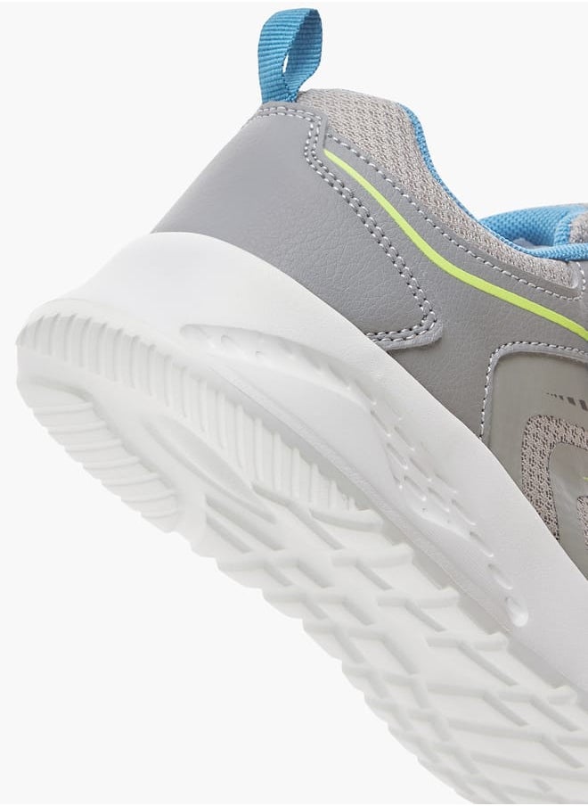 Dash Panelled Sneakers with Hook and Loop Closure  - Image 5