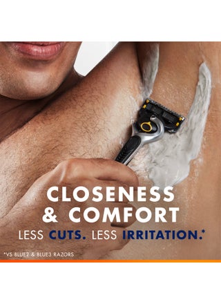 Fusion Body Men's Refillable Razor: Handle + 2 Blade Refills - view 2