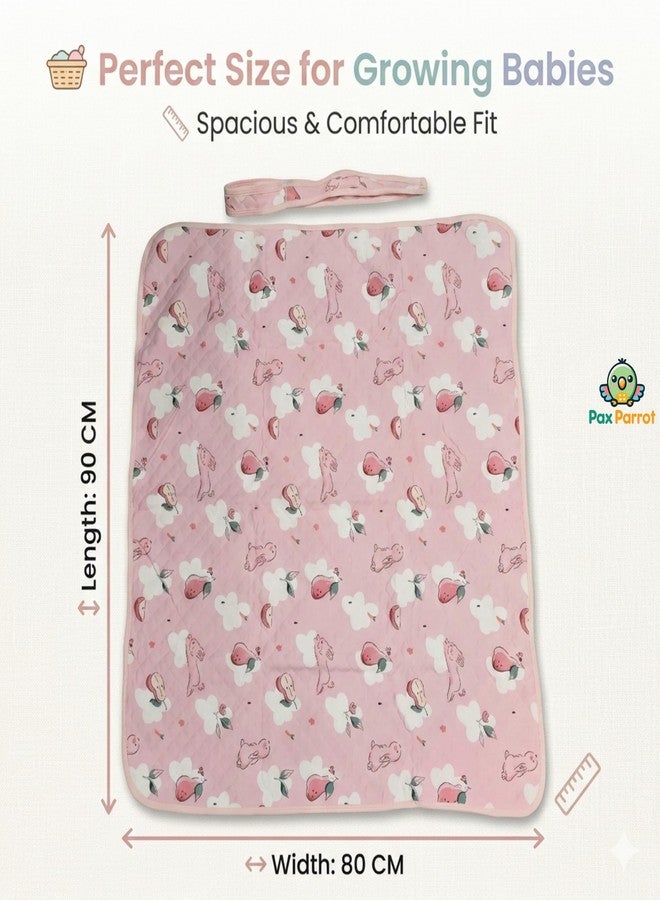 PAX PARROT Premium 6-Layer Muslin Baby Hooded Bathrobe Towel – Ultra Soft, Absorbent & Breathable Bath Towel with Cute Animal Design for Newborns & Toddlers (0–5 Years), 90×80 cm (Pink) - Image 5