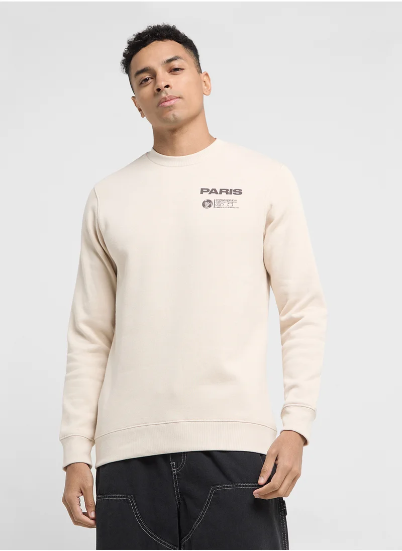 اونلي اند سانز Spatrick Regualer Fit Crew Ncek Sweatshirt