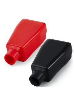 SYOSI Battery Terminal Covers Battery Terminal Insulating Protector Sleeves Positive and Negative Cable Covers in Red and Black for Boat Cars (2 Pieces)  - Image 1