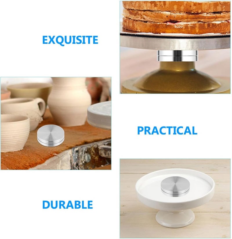Ciieeo Aluminium Alloy Turntable Bearings Rotating Tray Base Φ100mm X 18mm Swivel Cake Decorating Stand for Baking and Display - Image 3