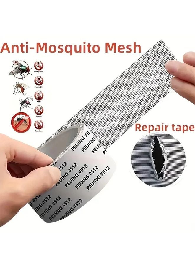 Grey Fiberglass Mesh Repair Tape Waterproof Self Adhesive For Screen And Curtain - Image 5