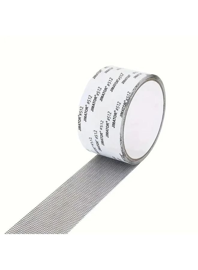 Grey Fiberglass Mesh Repair Tape Waterproof Self Adhesive For Screen And Curtain - Image 1