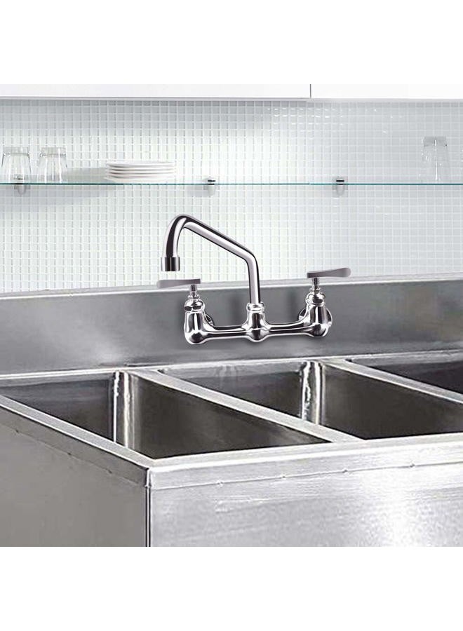 KWODE 14” Swivel Spout Replacement Kit for Commercial Kitchen Sink Faucet with Swing Nozzle Stainless Steel Add-on Spout Chrome Polished Finish(Connector Size is M25*1.25MM) - Image 3