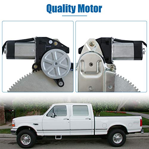 MOJTBE 741-674 Front Driver Side Power Window Regulator with Motor Assembly Replacement for 1980-1996 Ford Bronco F150 F250 F350, 1981-1983 F100, 1988-1997 F450 Super Duty Truck, OE 11A67, 3552-6509L, 73140 - Image 3