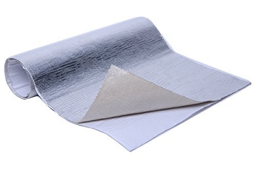 WISAUTO Aluminized Heat Shield Thermal Barrier Adhesive Backed Heat Blanket (12'' X 24'') - Image 1