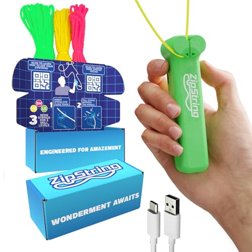 ZipString Original - As Seen on Shark Tank - Classic Rope Launcher Toy, Perfect for Kids & Adults - Fly a String Loop in The Air for Endless Tricks & Fun, Wonderment Awaits,Luscious Lime - Image 1