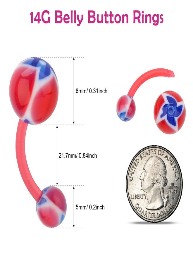 CrazyPiercing Wholesale Lot of 50pcs Belly Navel Button Rings Bar Barbells Ball Acrylic Steel - Image 2