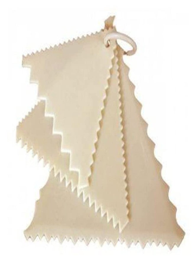 FOOTTOES Cake Scraper Triangle Sawtooth Shape Smoother Fondant & Cake Decorating DIY Tool Baking Comb (Pack of 3 Pieces)