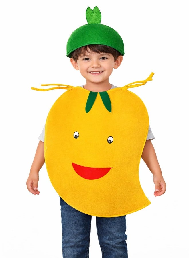 EthnicAlive Fruits and Vegetable Cutout Fancy Dress For Kids | Heathy Food Baby Costume | Fruits Theme Cosplay Costume For Girl And Boys (Mango, 6-7 Years) - Image 1