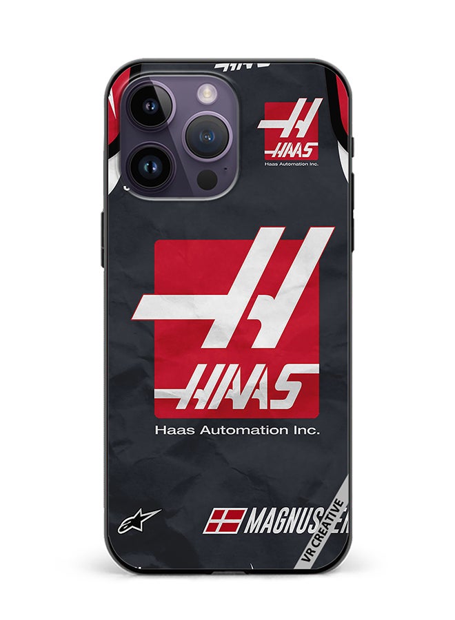 VR CREATIVE Protective Case Cover For Apple iPhone 15 Pro Max Haas Logo Formula 1 Design Multicolour - Image 1