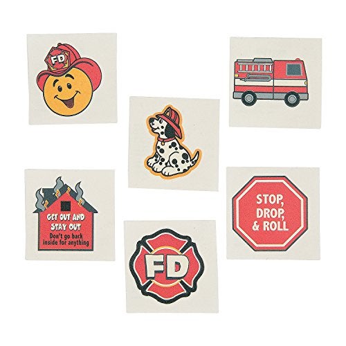 Fun Express FIRE SAFETY TEMPORARY TATTOOS Apparel Accessories 72 Pieces - Image 2
