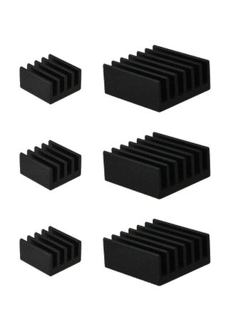 20pcs Heat Sink Mini Radiator Dissipate Heat Thermal Cooling Lower Temperature Easy to Install for PI IC CPU Chipset Raspberry Stepper Board Aluminum Black Assortment - pzsku/ZDCAC275027D5AA1DA379Z/45/_/1736251504/fe48f235-ec3c-4479-bcd9-223cb44925f1