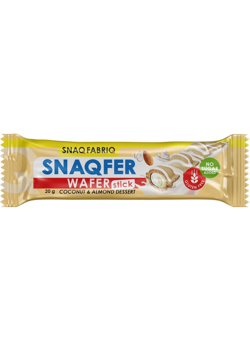 Snaq Fabriq Snaqfer Wafer Stick Coconut and Almond Gluten Free and No Sugar Added 15x20g - Image 2