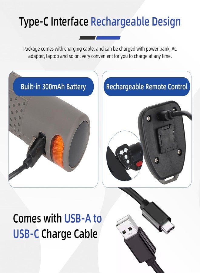 ulip E Scooter Turn Signal, USB Rechargeable Scooter Handle Grips,Smart Handlebar Warning Light with Remote Control, Waterproof Compatible with XIAOMI M365/Pro2/1S Ninebot G30/ES1/ES2/ES4 - Image 3