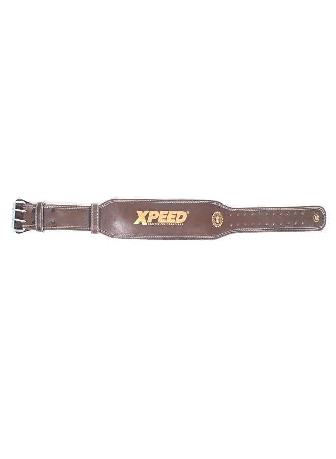 Xpeed Premium Tan leather Weightlifting Belt || Durable Comfortable & Adjustable with Buckle || heavy weight power Lifting Belt For Men & Women (S) - Image 1