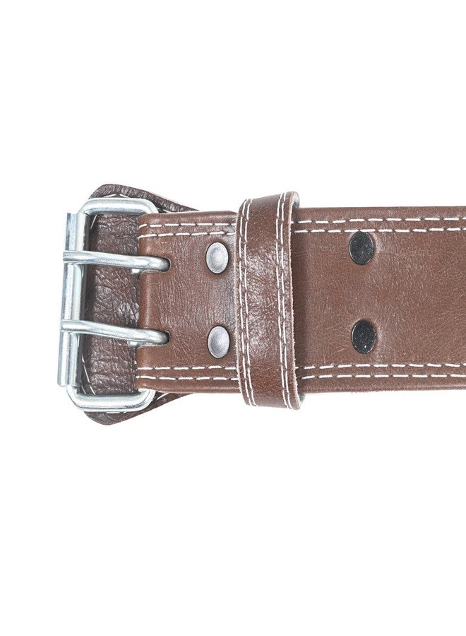 Xpeed Premium Tan leather Weightlifting Belt || Durable Comfortable & Adjustable with Buckle || heavy weight power Lifting Belt For Men & Women (S) - Image 3