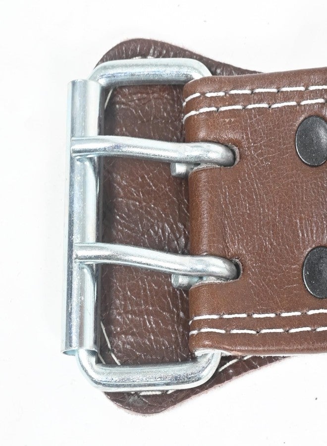 Xpeed Premium Tan leather Weightlifting Belt || Durable Comfortable & Adjustable with Buckle || heavy weight power Lifting Belt For Men & Women (S) - Image 2