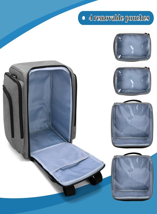 BAFASO Large Medicine Storage Box Come with 4 Removable Pouches, Pill Bottle Organizer for Daily Use, Gray - Image 5