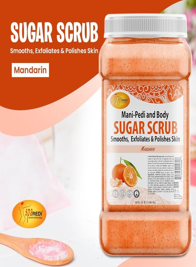 SPA REDI - Sugar Body Scrub, Mandarin, 128 Oz, Exfoliating, Moisturizing, Hydrating and Nourishing, Glow, Polish, Smooth and Fresh Skin - Body Exfoliator - Image 2