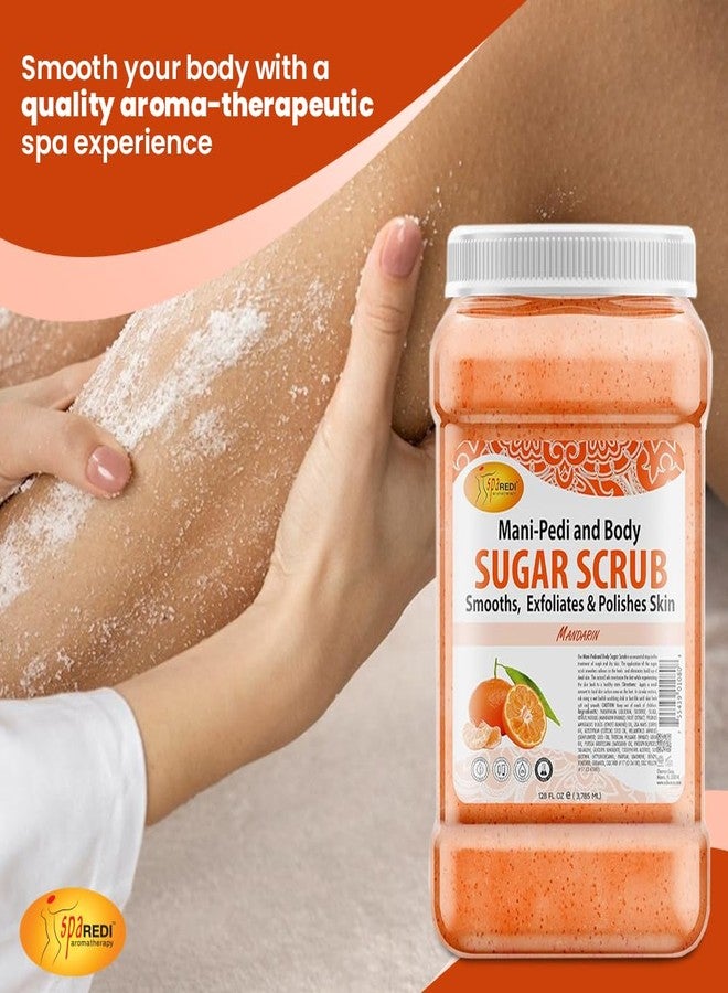 SPA REDI - Sugar Body Scrub, Mandarin, 128 Oz, Exfoliating, Moisturizing, Hydrating and Nourishing, Glow, Polish, Smooth and Fresh Skin - Body Exfoliator - Image 3