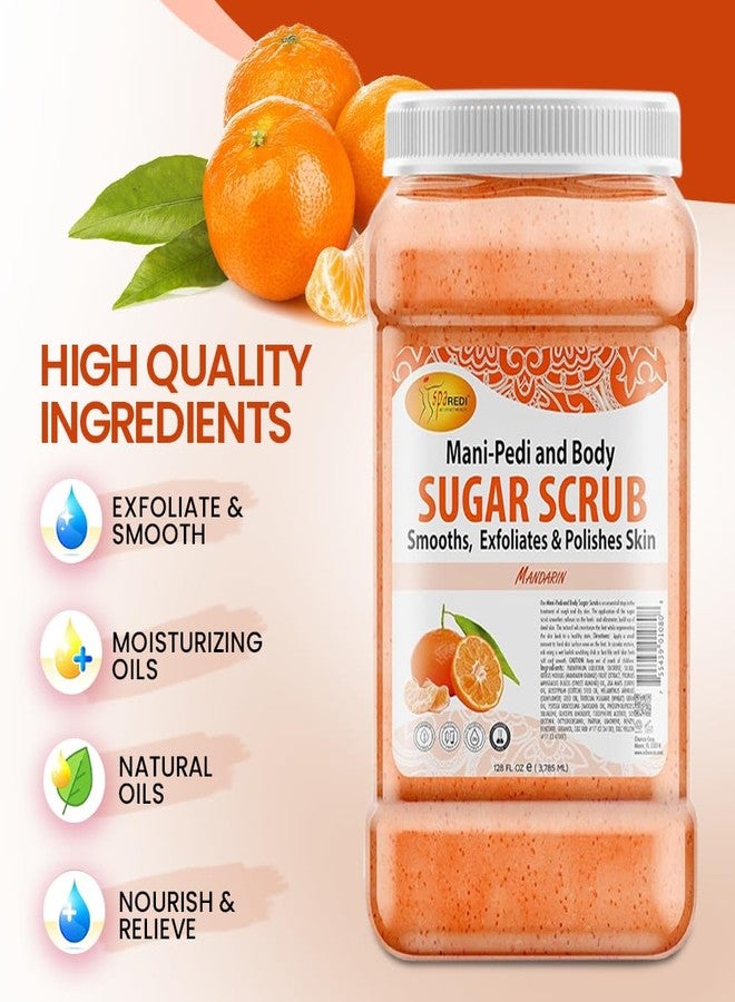 SPA REDI - Sugar Body Scrub, Mandarin, 128 Oz, Exfoliating, Moisturizing, Hydrating and Nourishing, Glow, Polish, Smooth and Fresh Skin - Body Exfoliator - Image 5
