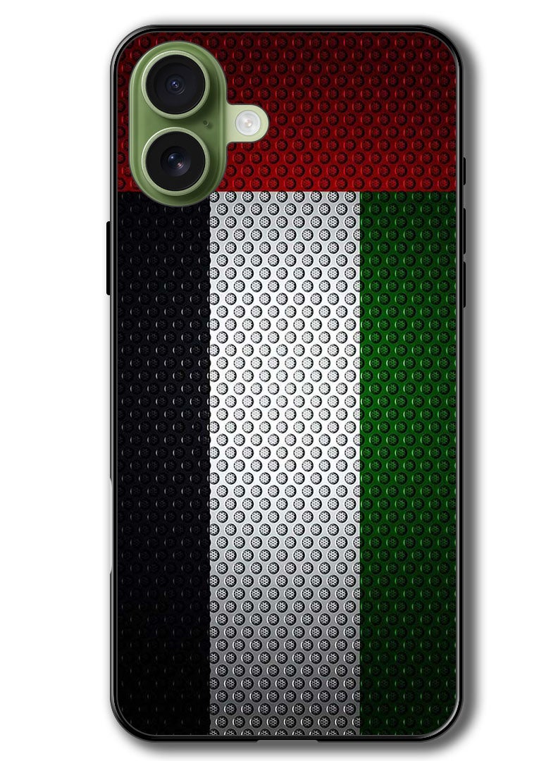 Theodor حافظة متوافقة مع آبل آيفون 17 مقاس 6.3 بوصة حماية مضادة للصدمات غطاء بامبر علم الإمارات - Image 1