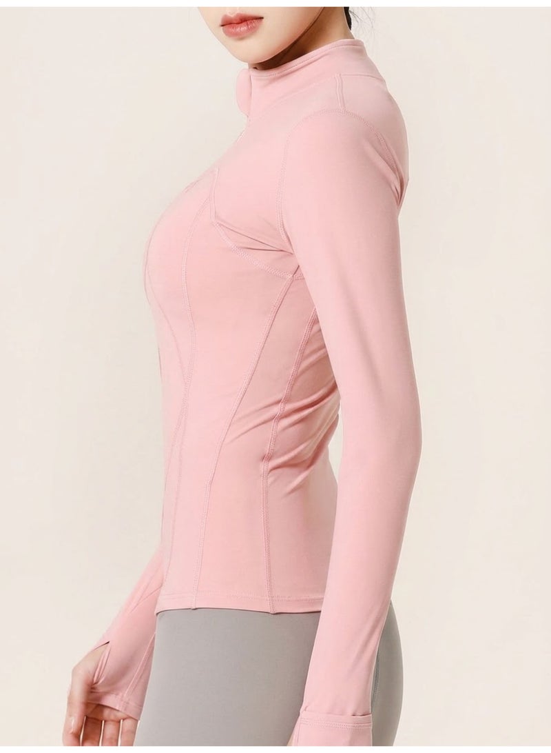 JOUDIYA Women's Long Sleeve Workout Top with Thumb Holes, Crop Sports T-Shirt for Yoga, Gym, Running and Fitness - Image 2