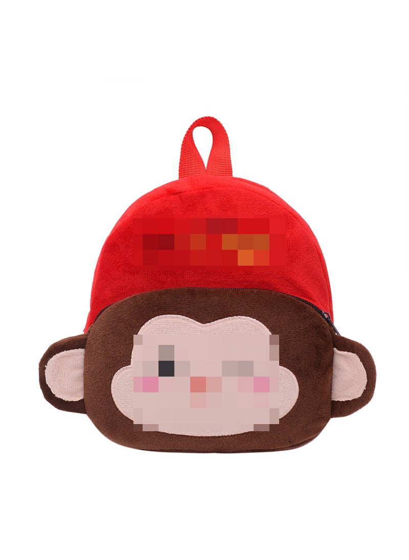 Generic Cute Toddler Plush Backpack Cartoon Schoolbag Small mouth monkey 