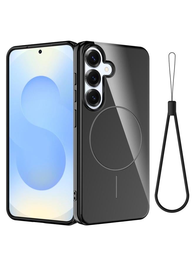 اس-توب جراب لهاتف Samsung Galaxy S25+ 5G مصنوع من مادة TPU اللامعة المقاومة للصدمات مع حبل تثبيت - Image 1