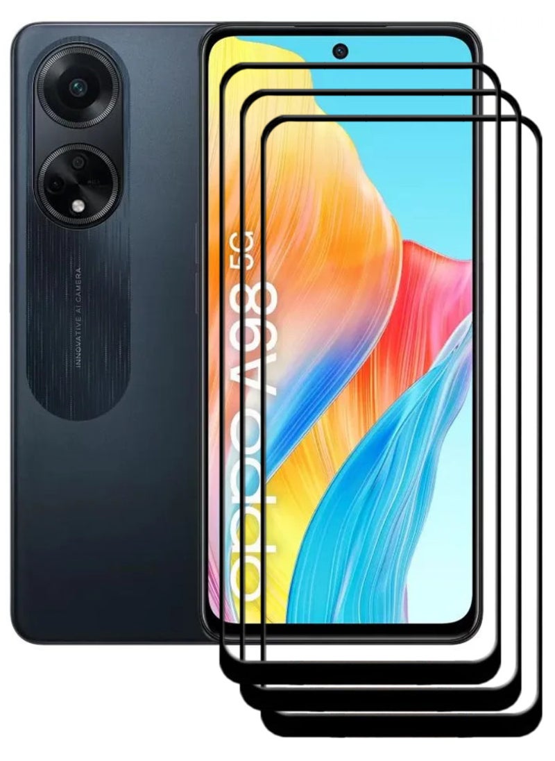 ACLIX 3 Pieces Antistatic ESD Dustproof Premium Quality High Definition Tempered Glass Screen Protector Designed For Oppo A98 - Image 1