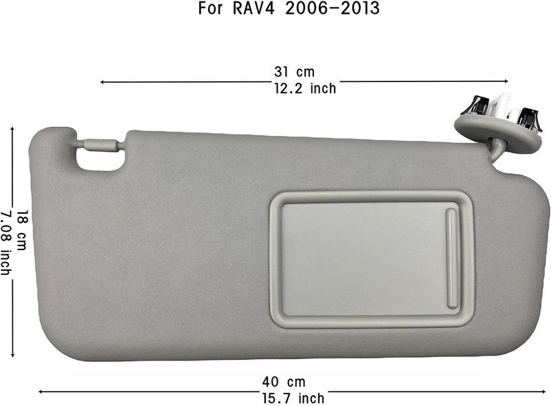 QASULER Sun Visors with Light for Toyota RAV4 2006-2013 - Image 5