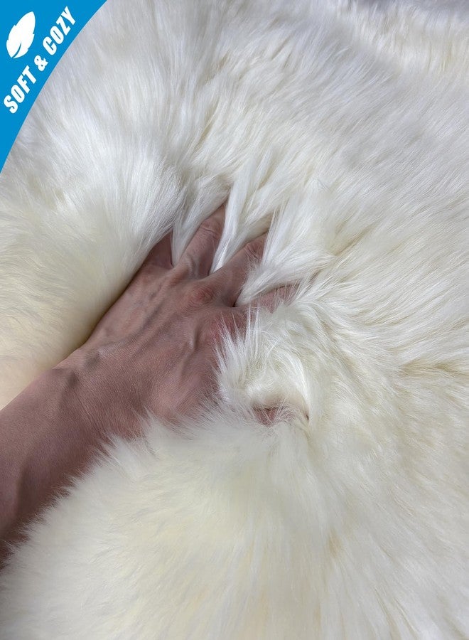 Kopal Sheepskin Chair Pad, Genuine Natural Lambskin Cushion with Foam Padded, 18x18 Inches, Natural White, 1 Pack - Image 2