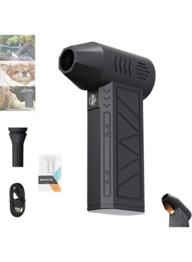 بلاور إلكتروني تربو لاسلكي - محرك قوي بدون فرش وإضاءة ليد - منفاخ ومجفف هواء محمول ومتعدد الاستخدامات للمنزل والحديقة والسيارة - Image 1