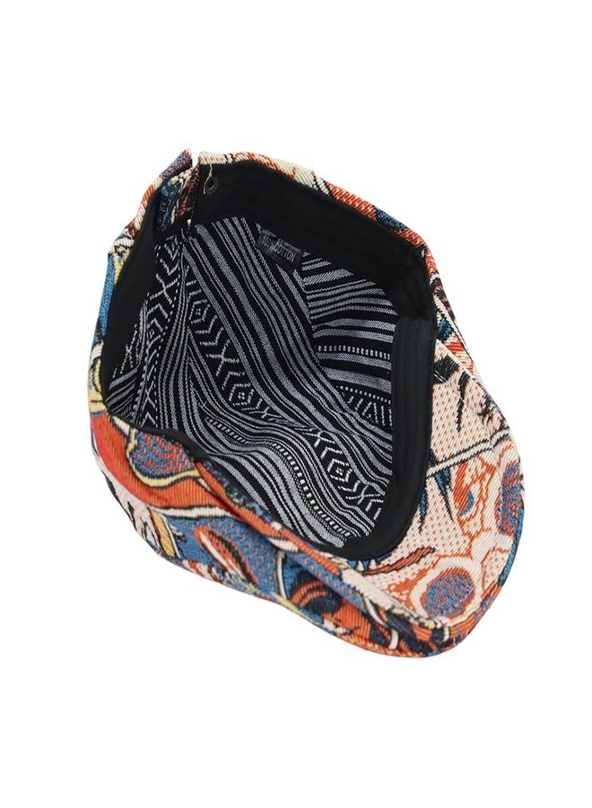WITHMOONS Cotton Pop Art Newsboy Flat Hat Hunting Cap Cabbie Adjustable Cap YZ30268 (Orange) - Image 5