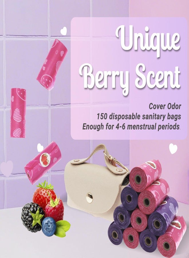 Eyryfui Sanitary Napkin Disposal Bags with Dispenser, Feminine Hygiene Disposal Bags for Tampons Trash Bag, Personal Care Sanitary Bag for Women Privacy Handling (Multicolor) - Image 5