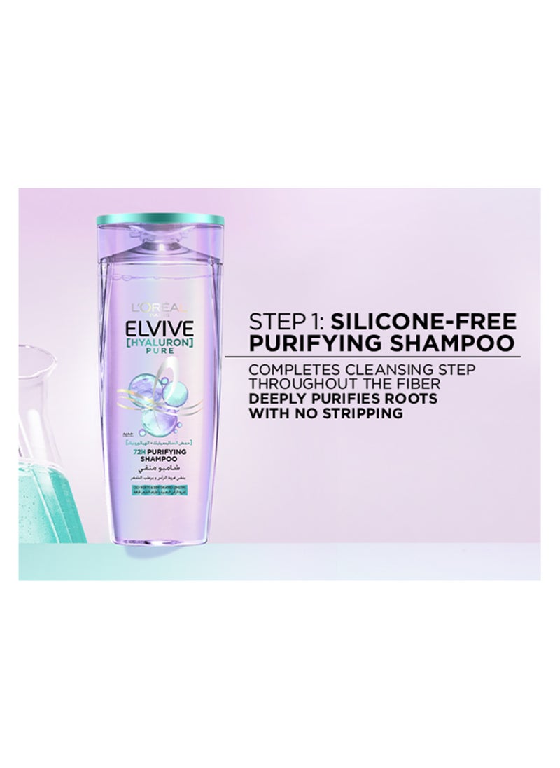 L'OREAL PARIS - Elvive Hyaluron Pure Purifying Shampoo for Oily Hair 200ML - Image 1