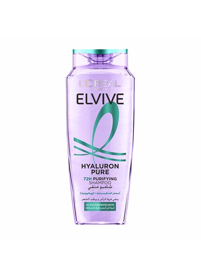 L'OREAL PARIS Elvive Hyaluron Pure Purifying Shampoo for Oily Hair 200ML - Image 1
