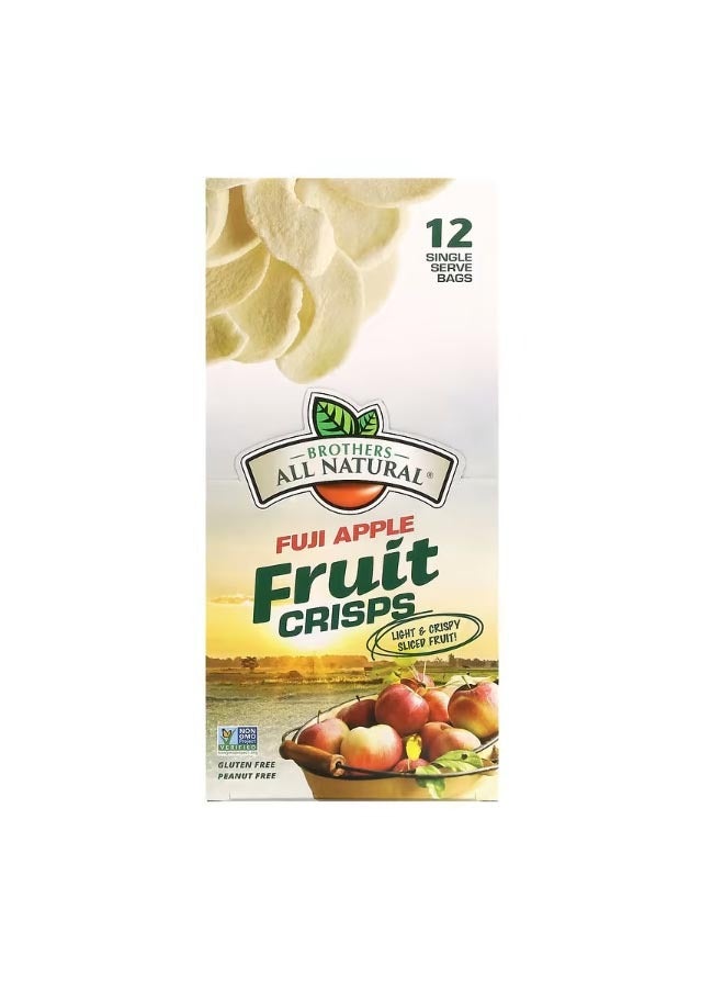 Brothers-ALL-Natural Freeze Dried Fruit Crisps Fuji Apple 12 Single Serve Bags 0.35 oz 10 g Each - Image 2