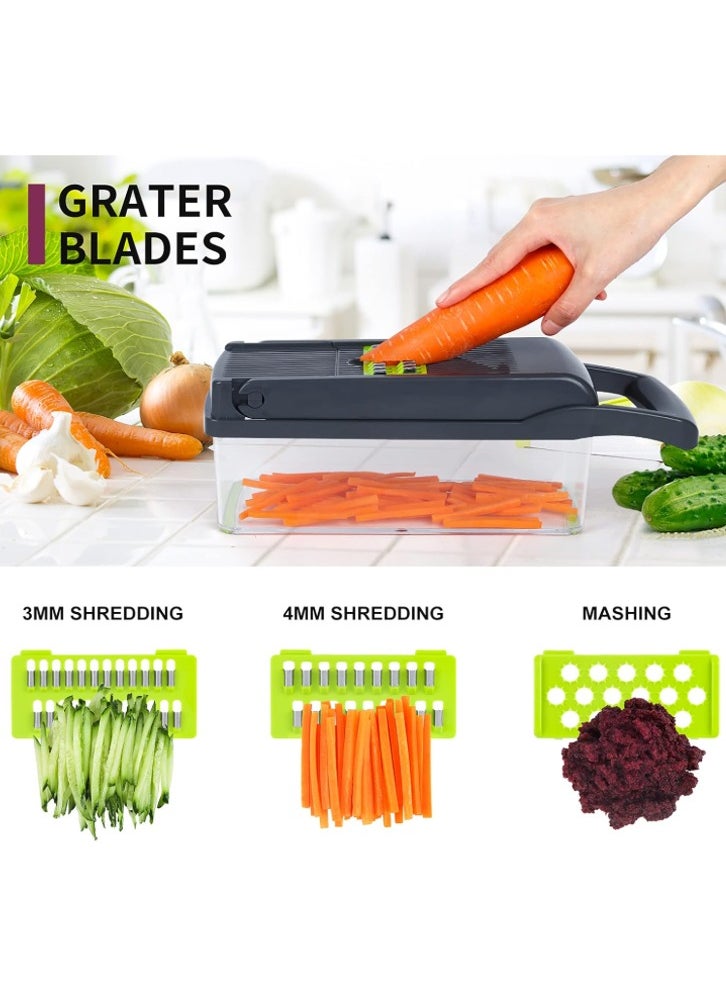 Beauenty Kitchen multifunctional vegetable cutting tool，Multifunctional 13-in-1 Food Cutter  - Image 5