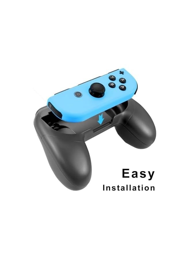 PROMASS Grips for Nintendo Switch Joycon Controller 2 Pack - Game Accessories Joy-Con Handheld Joystick Remote Control Holder Joy Con Kit (Black+Black) - Image 4