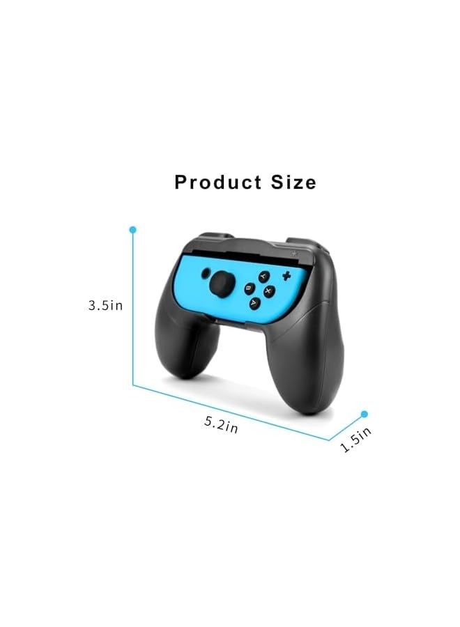 PROMASS Grips for Nintendo Switch Joycon Controller 2 Pack - Game Accessories Joy-Con Handheld Joystick Remote Control Holder Joy Con Kit (Black+Black) - Image 5