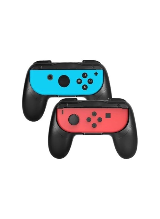 PROMASS Grips for Nintendo Switch Joycon Controller 2 Pack - Game Accessories Joy-Con Handheld Joystick Remote Control Holder Joy Con Kit (Black+Black) - Image 1