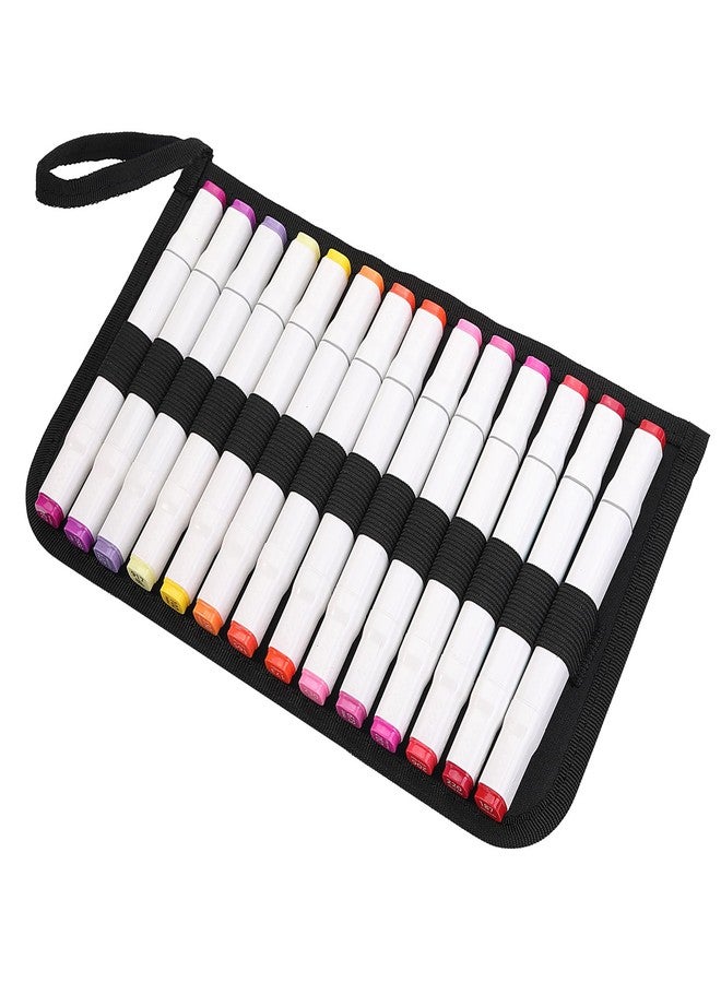 BOMKEE 28 Slots Pencil Sleeve, Binder Pencil Case Inner Page Carrying Pen Pad Fit for Cosmetic Brush, Crayon, Color Pencil, Gel Pen - Image 3