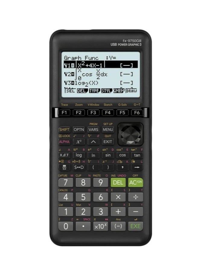 REBENUO fx-9750GIII  Standard Graphing Calculator  Python and Natural Text Book Display  Black - Image 2
