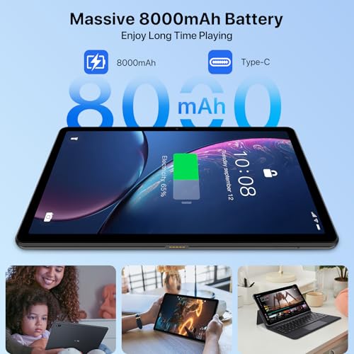 UMIDIGI A11 Tablet PC, 10.4 inch 2000 FullView Tablet A11 4GB +128GB up to 1TB Android 11 Helio P22 Octa Core Processor 8000mAh Tab 16MP Rear Camera Face ID Unlocked WiFi + Dual 4G Global Version - Image 3