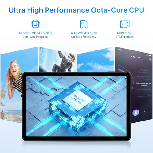 UMIDIGI A11 Tablet PC, 10.4 inch 2000 FullView Tablet A11 4GB +128GB up to 1TB Android 11 Helio P22 Octa Core Processor 8000mAh Tab 16MP Rear Camera Face ID Unlocked WiFi + Dual 4G Global Version - Image 2
